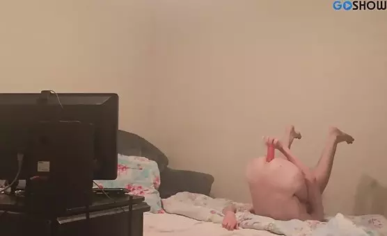 Gay Man Self Fucks With Dildo